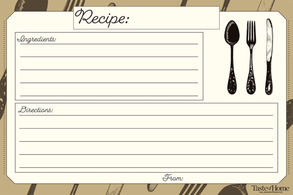 Recipe Card Clipart Pictures On Cliparts Pub 2020! ? Inside Fillable Recipe Card Template