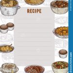 Recipe Card. Cookbook Page. Design Template With Collection Of Delicious Food. Stock Vector With Regard To Recipe Card Design Template