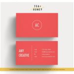Red Business Card Simple Calling Card Template Premade Name | Etsy with regard to Call Card Templates