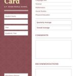Red Middle School Report Card – Templates By Canva With Regard To Homeschool Report Card Template Middle School