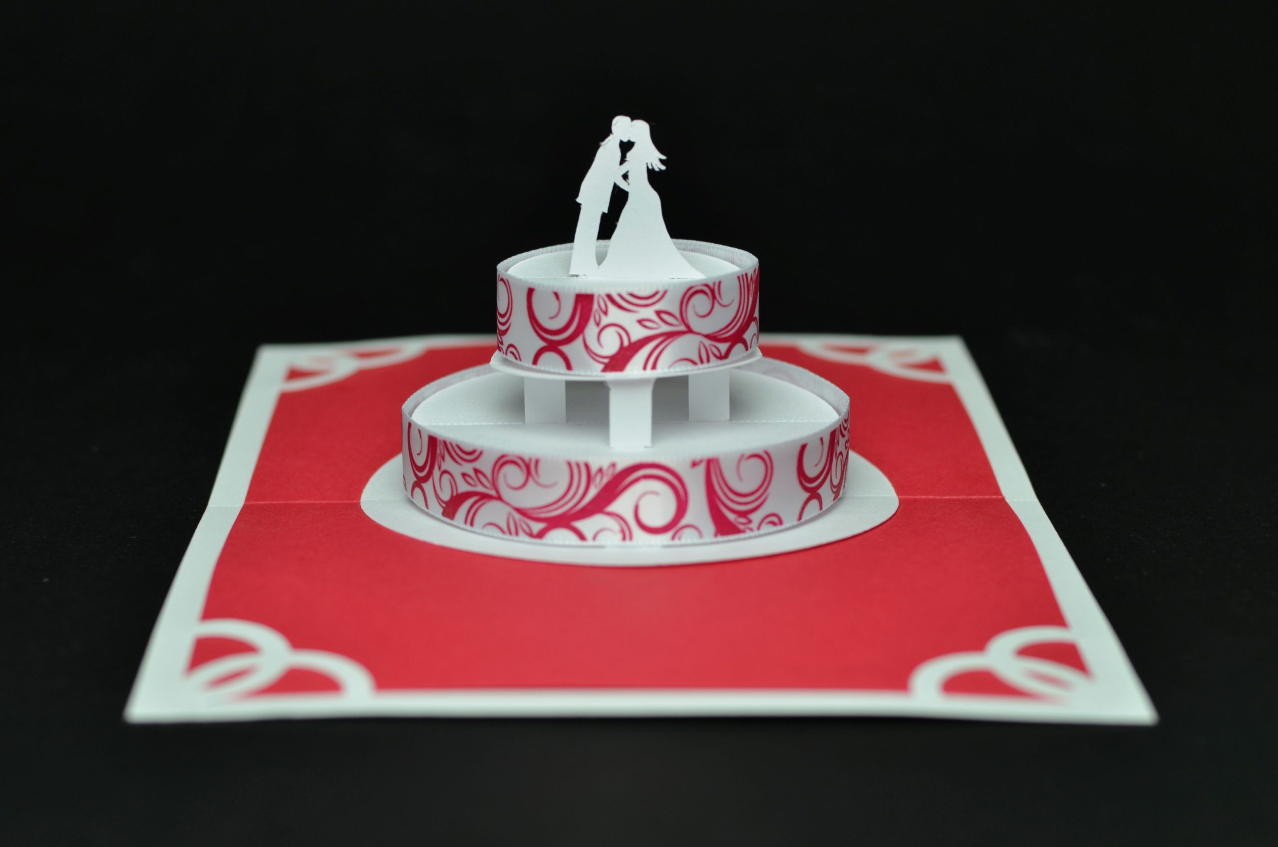 Red Wedding Cake Pop Up Card – Creative Pop Up Cards Inside Pop Up Wedding Card Template Free