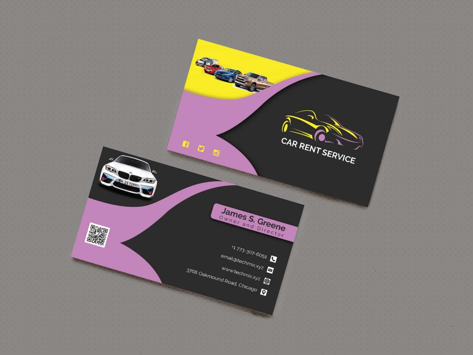 Rent A Car Business Card Design Template | Techmix Inside Automotive Business Card Templates