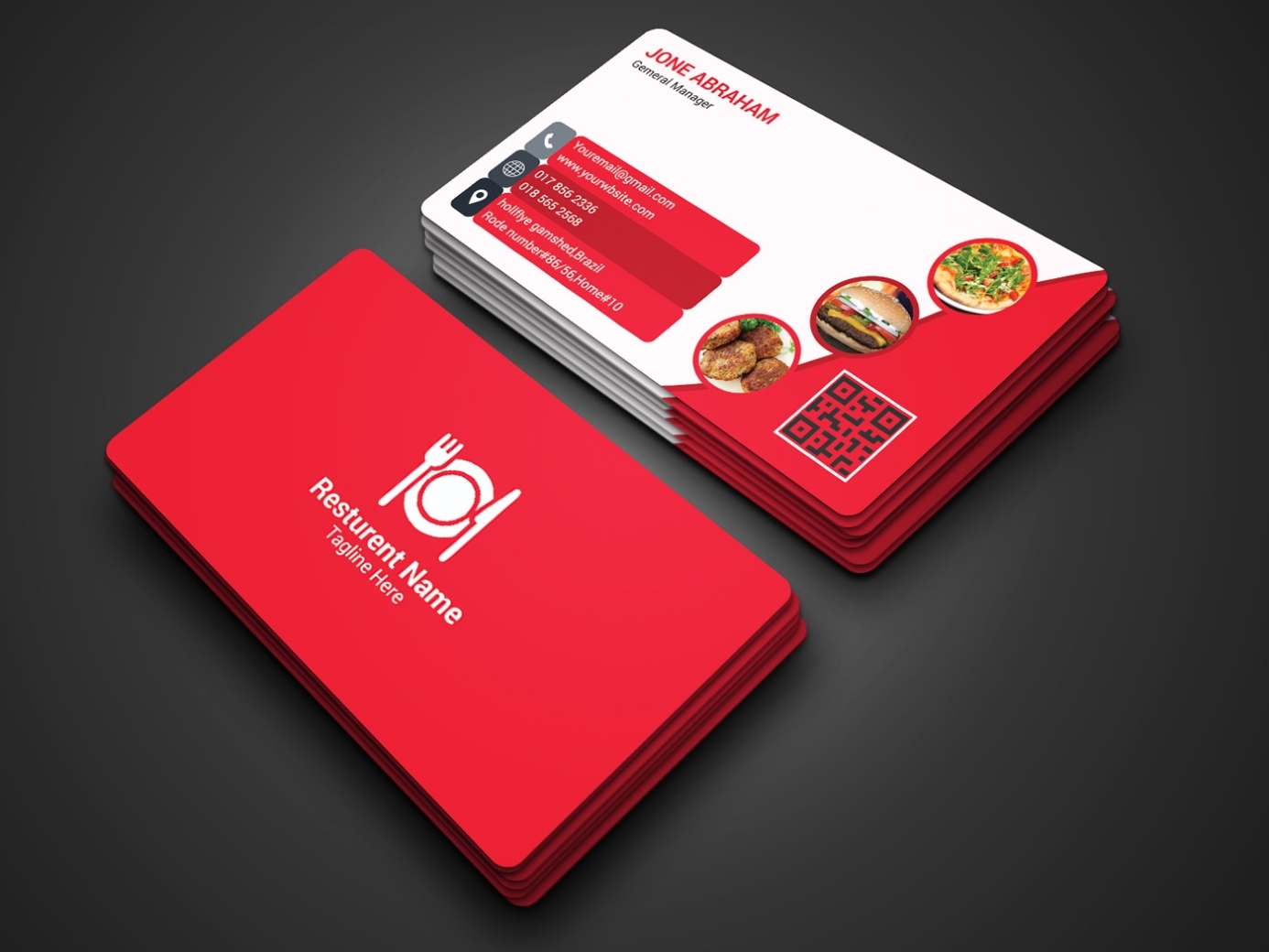 Restaurant Business Card On Behance Pertaining To Restaurant Business Cards Templates Free