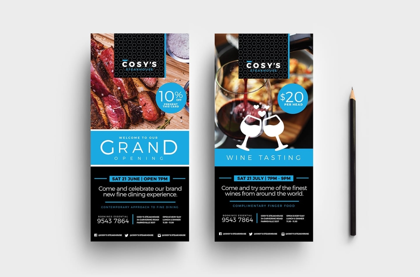 Restaurant Dl Card Template In Psd, Ai & Vector – Brandpacks With Dl Card Template