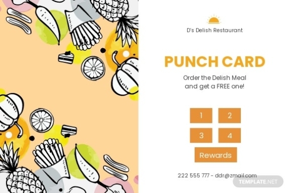 Restaurant Punch Card Template – Google Docs, Illustrator, Word, Apple Pages, Psd, Pdf Inside Frequent Diner Card Template