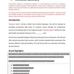 Retail Fashion Store Business Plan Template (Physical Location) Sample Intended For Bookstore Business Plan Template