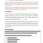 Retail Fashion Store Business Plan Template (Physical Location) Sample Pages – Black Box For Online Store Business Plan Template