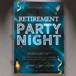 Retirement Party Night Flyer - Psd Template | Psdmarketafrican Flyer with Retirement Flyer Template