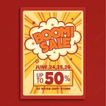 Retro Boom Sale Promotion Flyer Template For Free Download On Pngtree Pertaining To Retro Flyer Template Free
