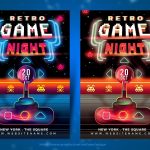 Retro Game Night Flyer Template By Satgur Flyers On Dribbble Inside Game Night Flyer Template