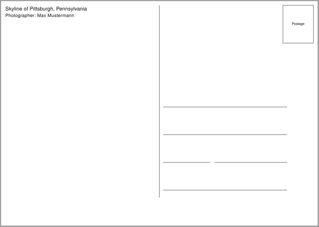 Rules – How Can I Make A Postcard Template? – Tex – Latex Stack Exchange Inside Post Cards Template