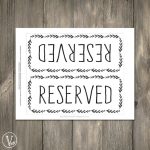 Rustic Wedding Reserved Table Sign Instant Download | Etsy Intended For Reserved Cards For Tables Templates