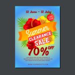 Sale Poster Template With Hibiscus Flower 619504 Vector Art At Vecteezy for Plant Sale Flyer Template