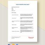 Sales Prospecting Sheet Template – Word | Google Docs | Apple Pages | Template Inside Record Label Business Plan Template Free