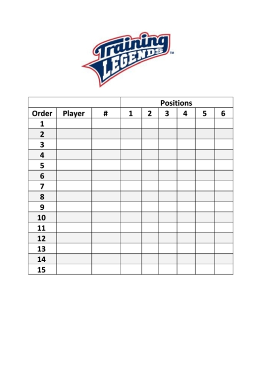 Sample Baseball Or Softball Lineup Sheet Printable Pdf Download In Free Baseball Lineup Card Template