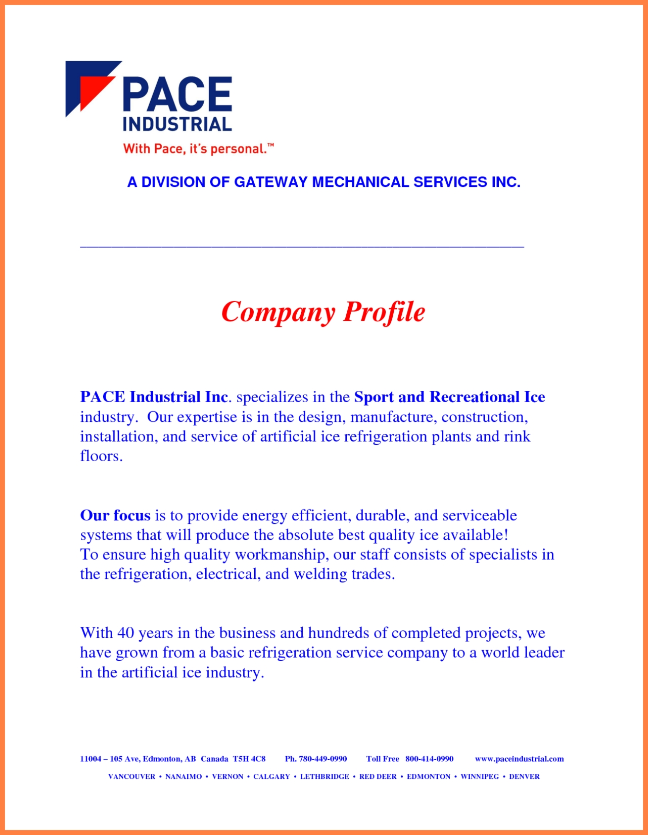 Sample Company Profile Pdf - Animetree With Regard To Company Profile Template For Small Business