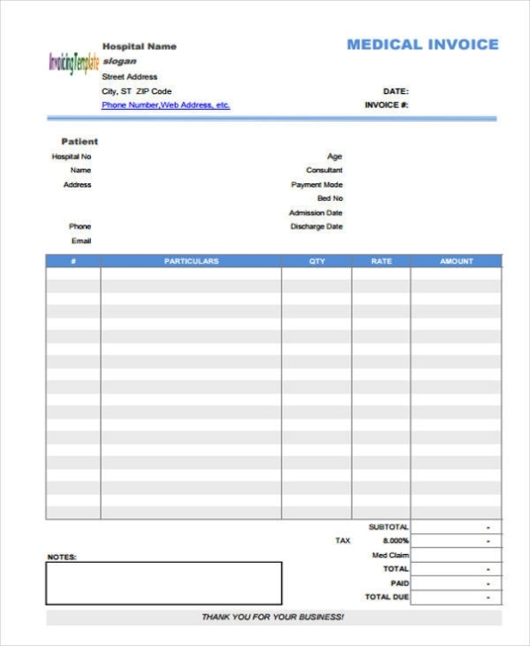 Sample Medical Invoice | Classles Democracy With Doctors Invoice Template