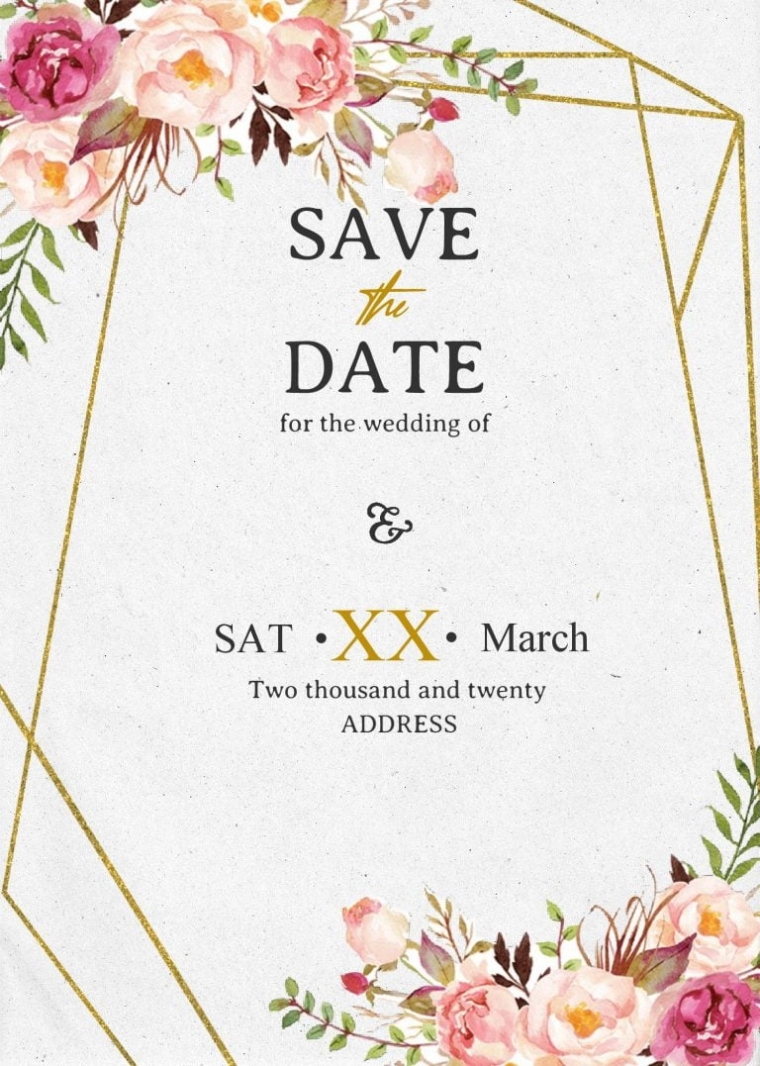 Save The Date Invitation Templates - Editable With Ms Word | Beeshower Throughout Save The Date Template Word