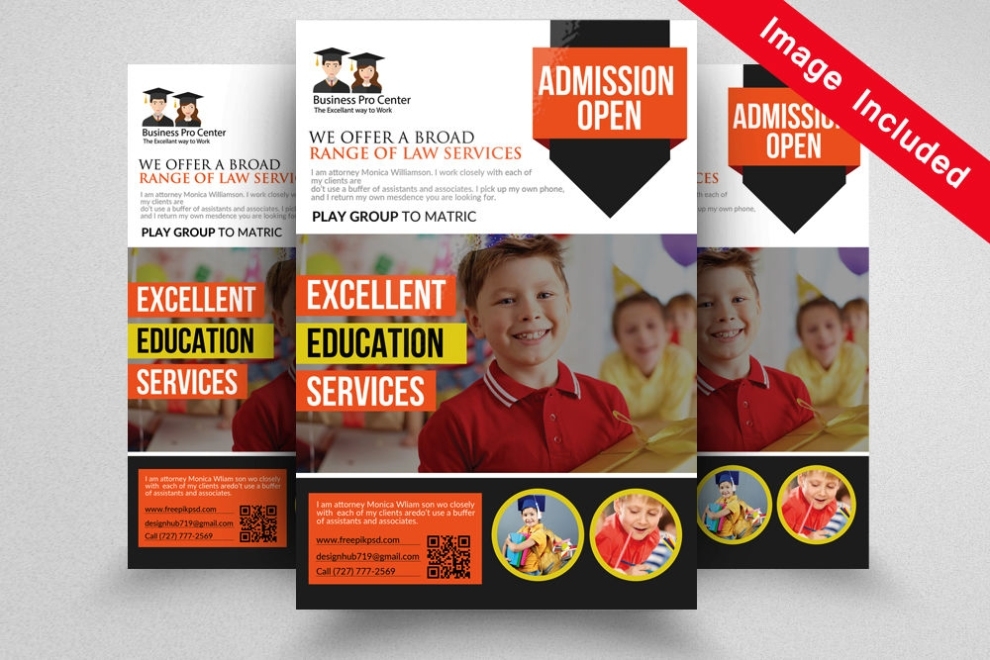School Admission Open Flyer By Designhub | Thehungryjpeg For Open Enrollment Flyer Template