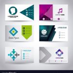 Set Of Themed Business Card Presentation Templates In Business Card Powerpoint Templates Free