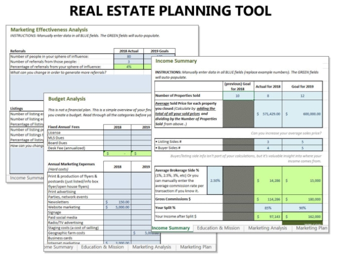Share My Detailed 2020 Real Estate Business Planning Tool By Accomplishtrain | Fiverr Within Real Estate Agent Business Plan Template Pdf