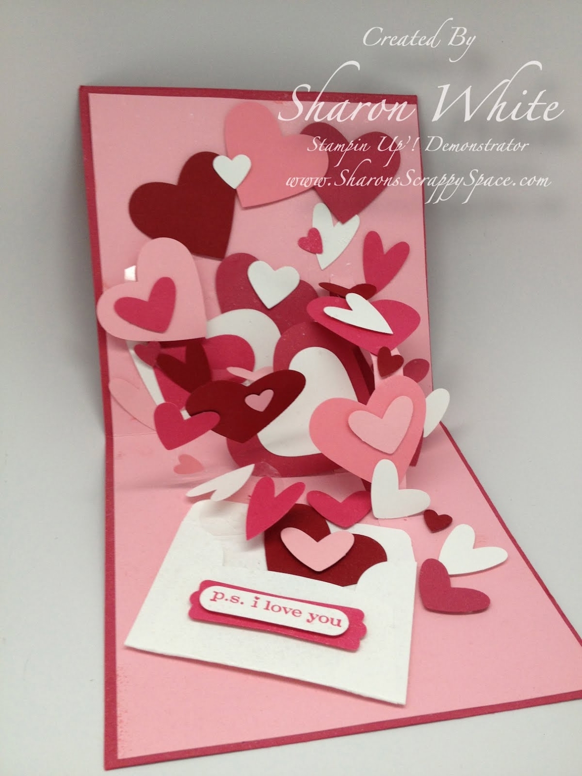 Sharon'S Scrappy Space: Valentine Heart Card Pop Up Inside 3D Heart Pop Up Card Template Pdf