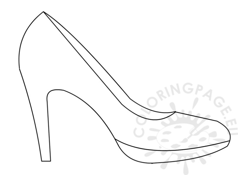 Shoe Drawing Template At Getdrawings | Free Download Throughout High Heel Template For Cards
