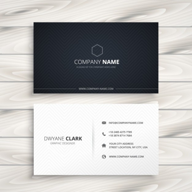 Simple Business Card Black And White Vector | Free Download throughout Black And White Business Cards Templates Free