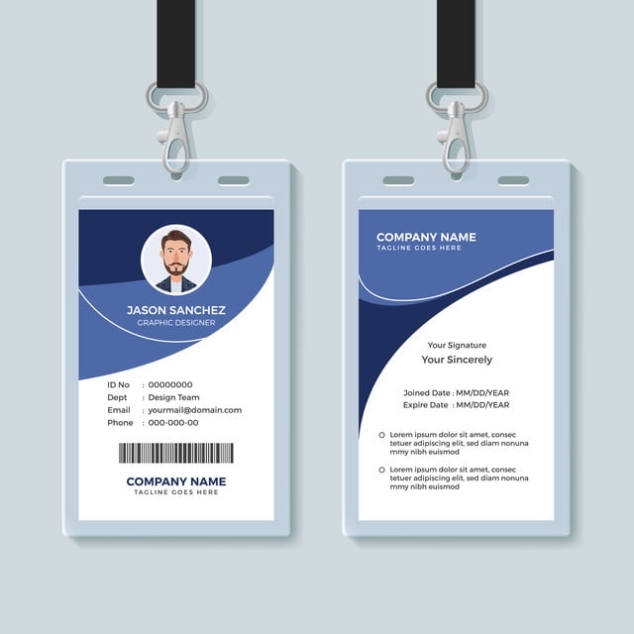 Simple Corporate Id Card Design Template Template For Free Download On For Sample Of Id Card Template