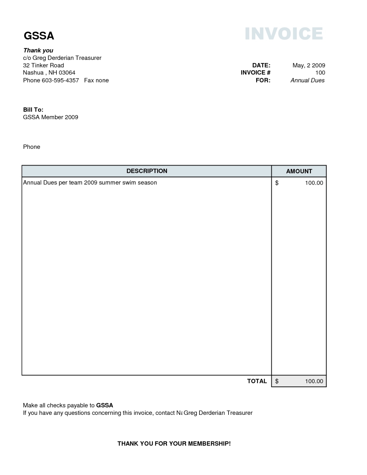 Simple Invoice Example | Invoice Example within Interest Invoice Template