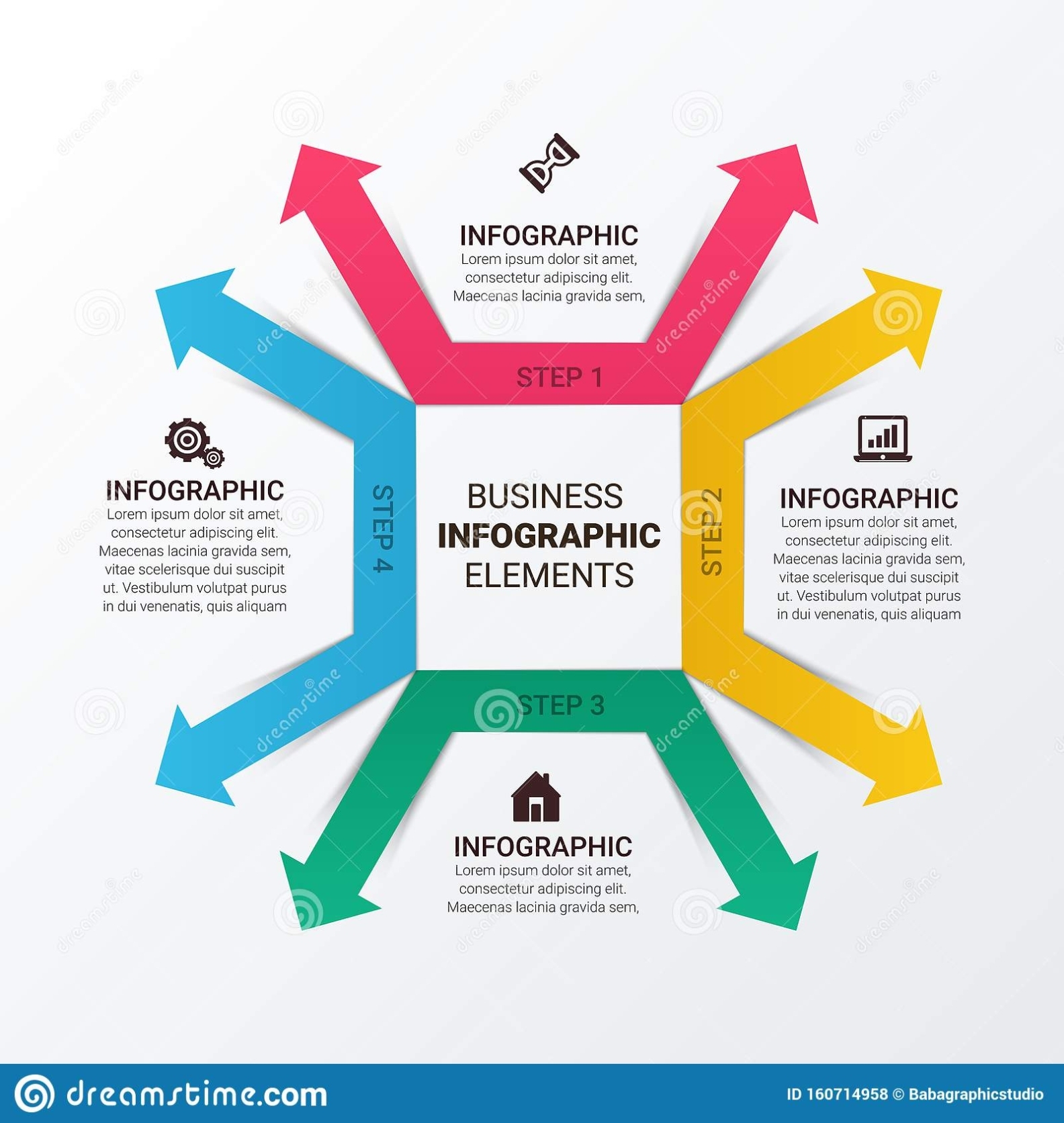 Simple Modern Infographics Template. Vector Infographic Element. – Vector Stock Vector For Easy Infographic Template