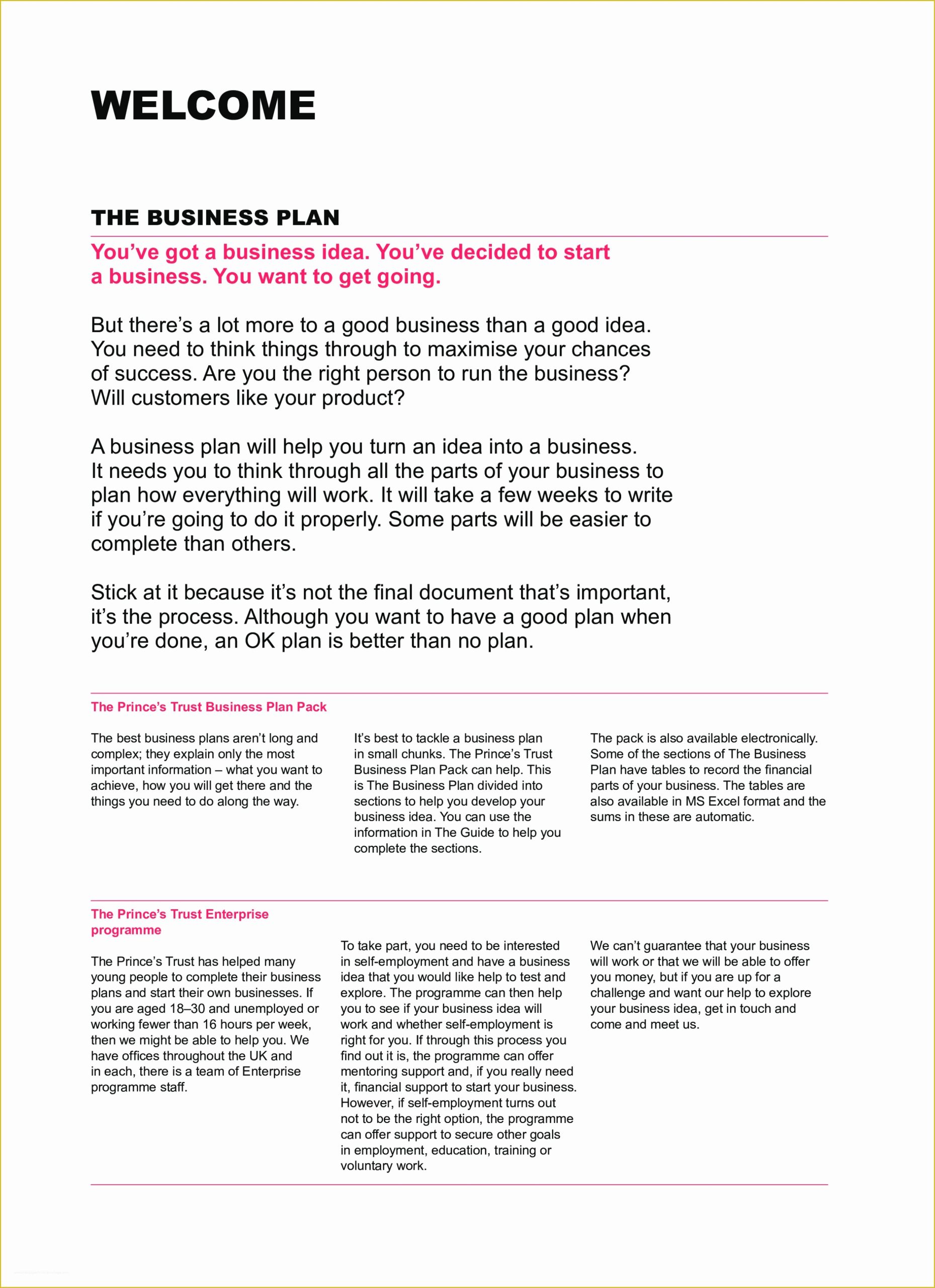 Simple Startup Business Plan Template Free Of Free Simple Business Plan Template With Regard To Simple Startup Business Plan Template