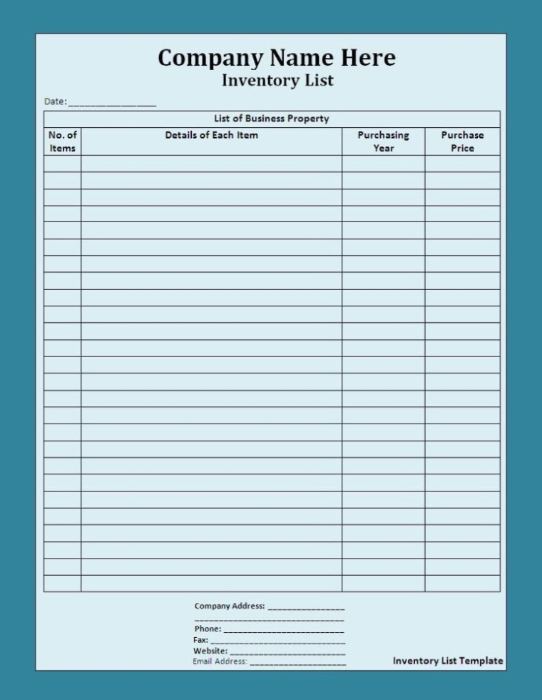 Small Business Inventory Spreadsheet Of Free Inventory List Template For Small Business Pertaining To Small Business Inventory Spreadsheet Template