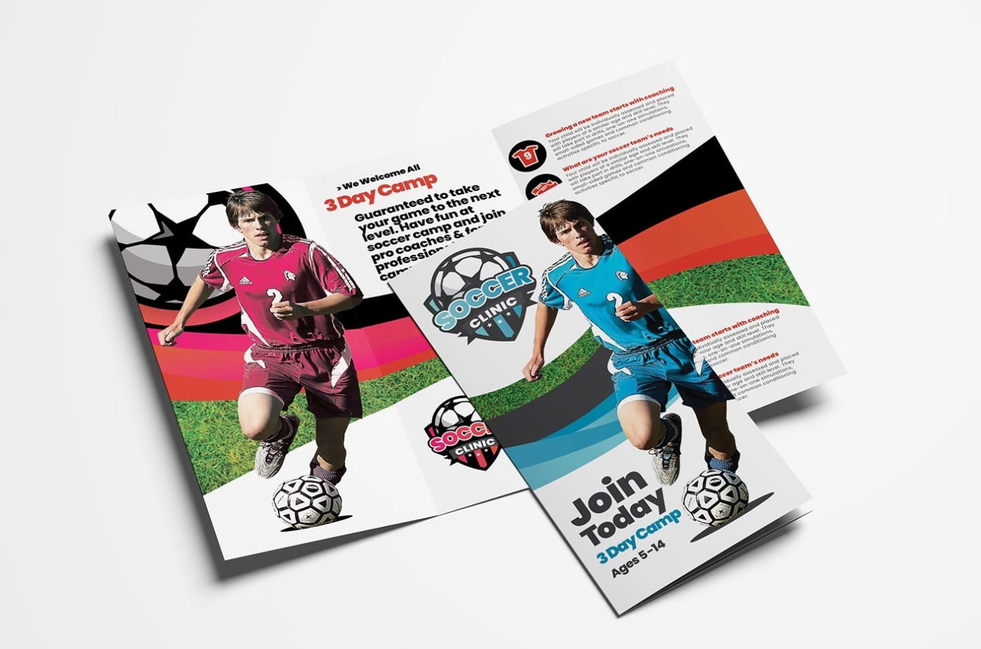 Soccer Camp Tri Fold Brochure Template – Psd, Ai & Vector – Brandpacks Pertaining To Football Camp Flyer Template