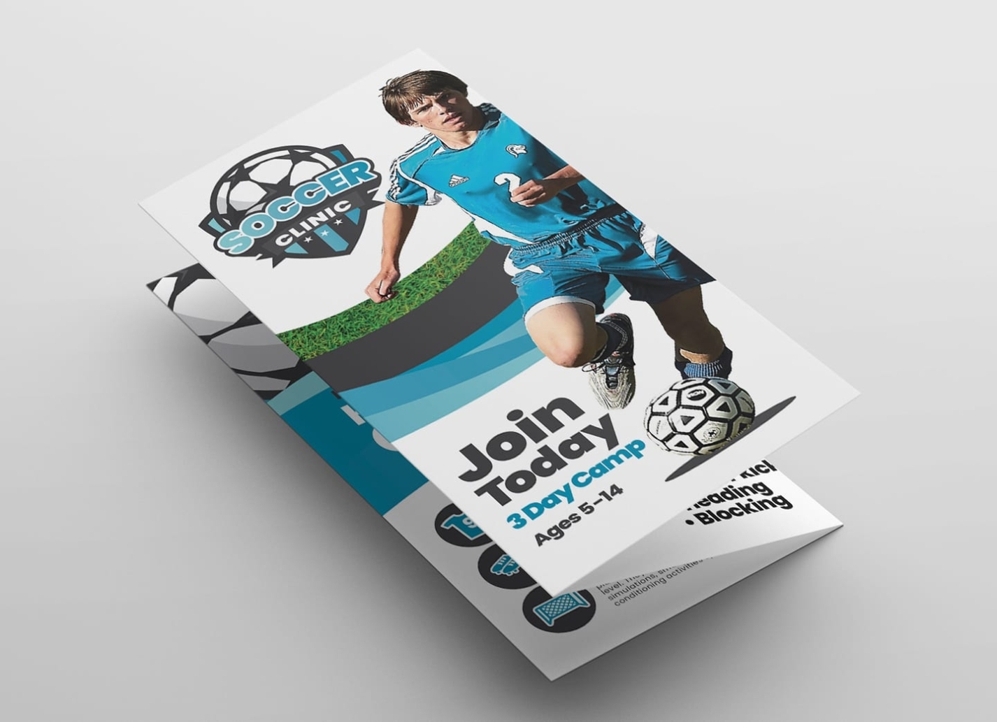 Soccer Camp Tri Fold Brochure Template - Psd, Ai & Vector - Brandpacks Regarding Football Camp Flyer Template