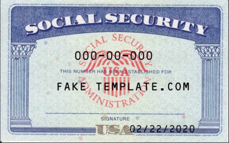 Social Security Card Template Psd Free Download : Social Security Card intended for Ssn Card Template