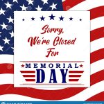 Sorry We Re Closed For Memorial Day Design Template Sign For Flyers, Posters, Retail, Shop Intended For Business Closed Sign Template