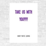 Sorry You'Re Leaving Card // Funny Leaving Card By Ellebeedesignuk In Sorry You Re Leaving Card Template