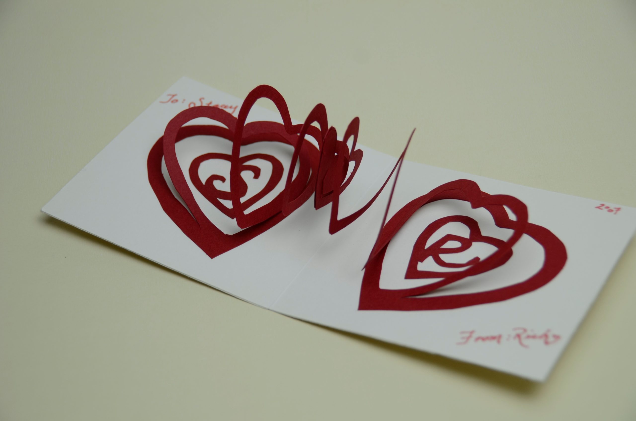 Spiral Heart Pop Up Card Template - Creative Pop Up Cards Inside 3D Heart Pop Up Card Template Pdf