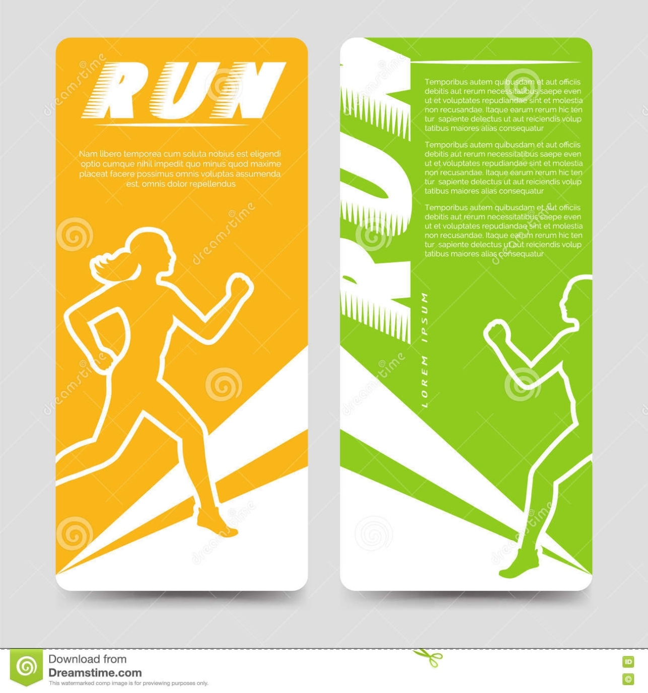 Sport Brochure Template With Running Woman Stock Vector – Illustration In Running Flyer Template