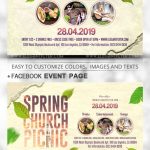 Spring Church Picnic – Psd Flyer Template + Facebook Cover + Instagram With Regard To Church Picnic Flyer Templates