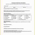 Standard Operating Procedure Template Free Of Sop Examples Sop Template Pertaining To Free Standard Operating Procedure Template Word 2010