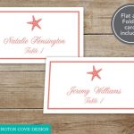 Starfish Place Cards Microsoft Word Template Wedding – Etsy Intended For Microsoft Word Place Card Template