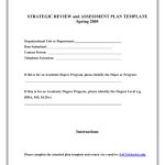 Strategic Review And Assessment Plan Template Spring 2005 Regarding Strategic Business Review Template
