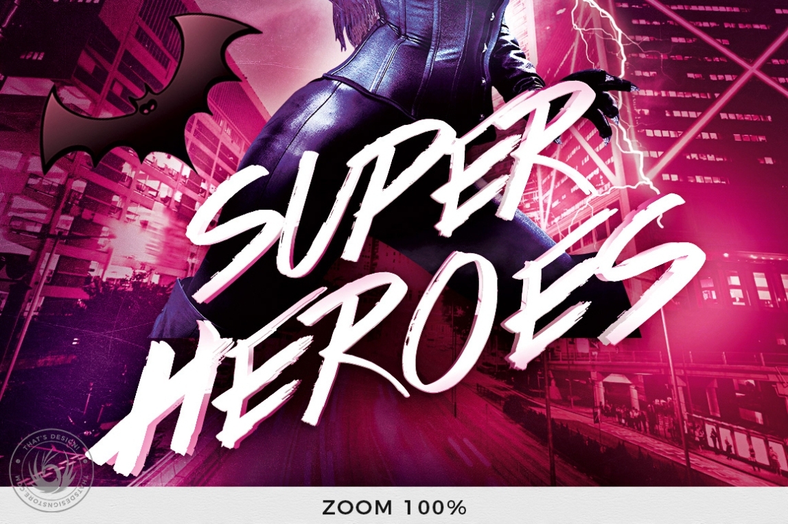 Superheroes Night Flyer Template On Behance With Superhero Flyer Template