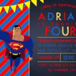 Superman Invitation Free Thank You Card File Superman Party | Etsy Regarding Superman Birthday Card Template