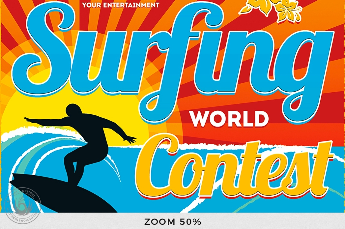 Surfing Contest Flyer Template In Contest Flyer Template