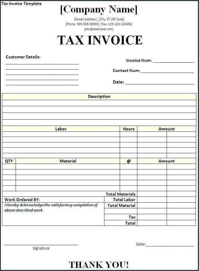 Tax Invoice Example South Africa - Cards Design Templates In South African Invoice Template