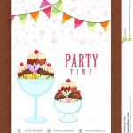 Template, Flyer Or Banner Design For Ice Cream. Stock Illustration – Illustration Of Promote Within Ice Cream Party Flyer Template