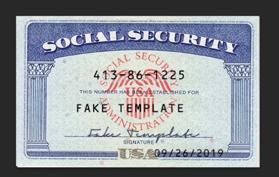 Template Social Security Card Usa – Ssn Psd Template With Editable Social Security Card Template